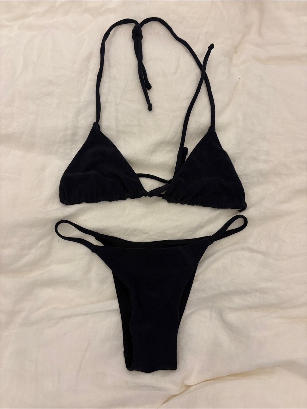 Set active Women’s Black Triangle String Bikini - Classic Swim Set